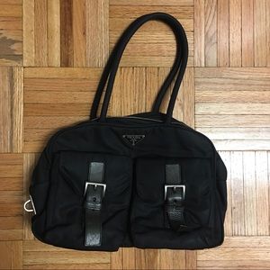 Prada nylon and leather bag